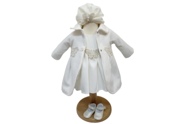 Rochie Alba Cu Palton