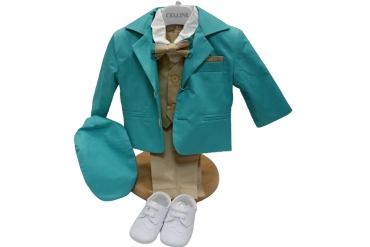Costum turcoaz botez baiat