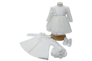 Rochie Alba Cu Palton Fete