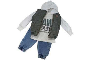 Compleu Cu Vesta Denim
