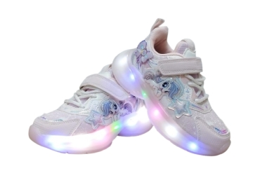 Adidasi Roz Cu Led Copii