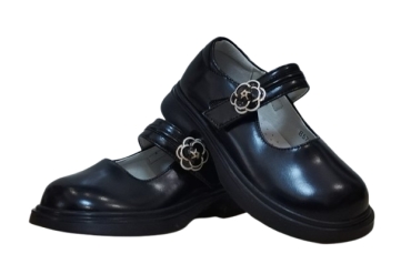 Pantofi Negri Cu Floricica