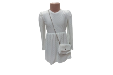 Rochie Alba Catifea