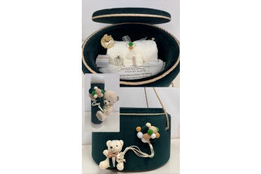 Trusou Verde Botez Cu Lumanare 