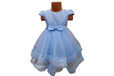 Rochie Bleu Cu Trena