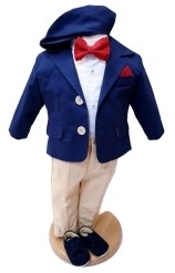  Costum Botez Baieti cu Pantofi