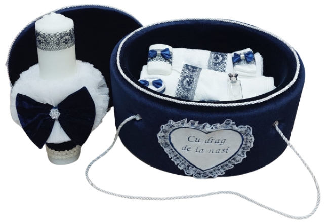  Trusou Bleumarin Botez Cu Lumanare 