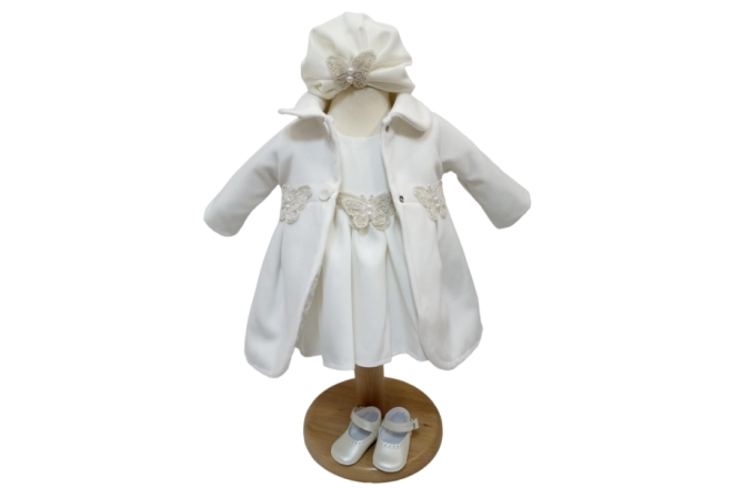  Rochie Alba Cu Palton
