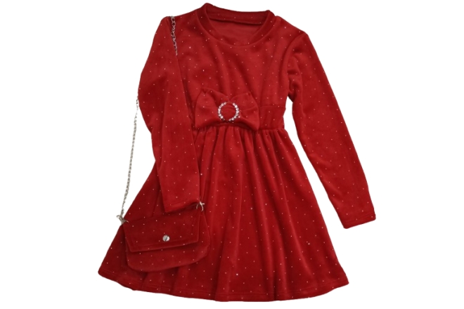  Rochie Rosie Catifea Fete