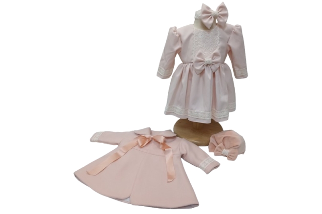 Rochie Roz Cu Palton Bebelus