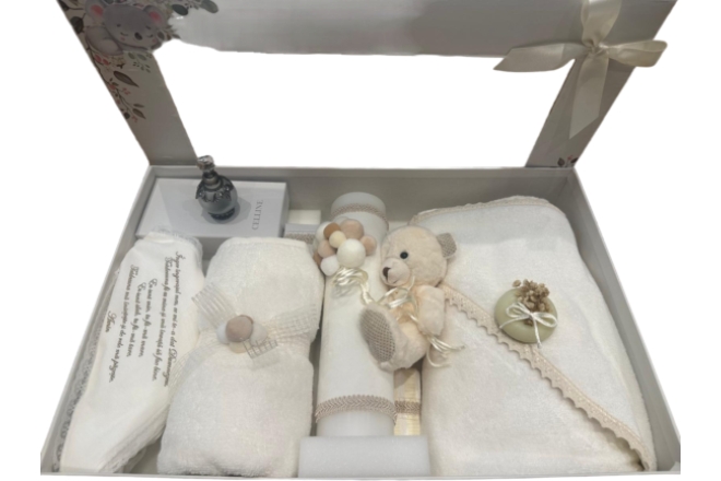  Set Trusou Botez Cu Lumanare Urs