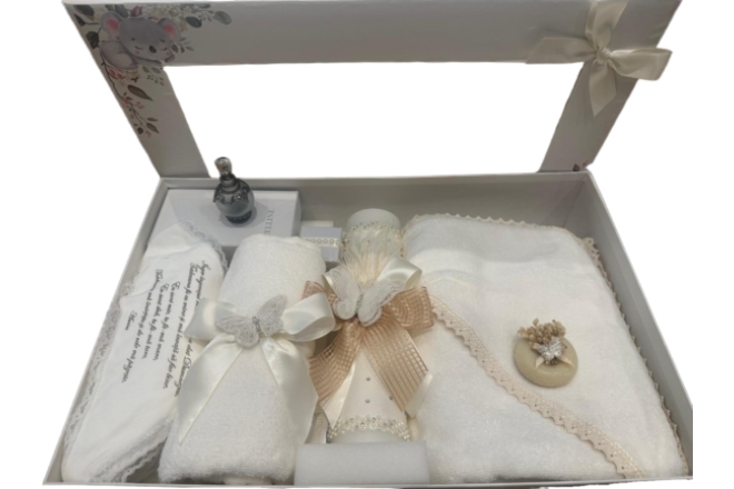  Set Trusou Botez Cu Lumanare Fluture