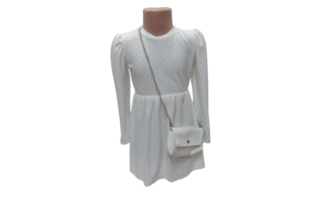  Rochie Alba Catifea