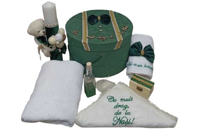 Trusou Verde Botez Cu Lumanare