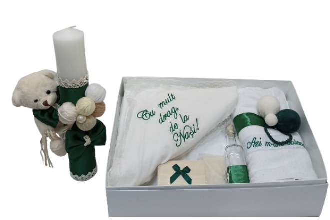  Trusou Botez Cu Lumanare Verde