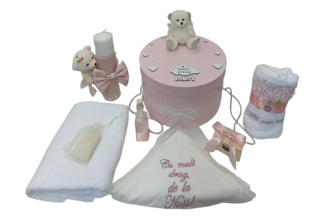  Trusou Botez Roz Cu Lumanare