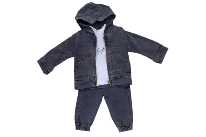  Compleu Denim Negru Baieti
