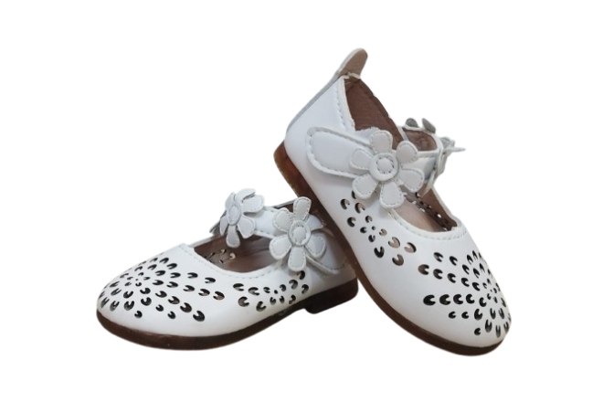  Pantofi Albi Perforati Copii