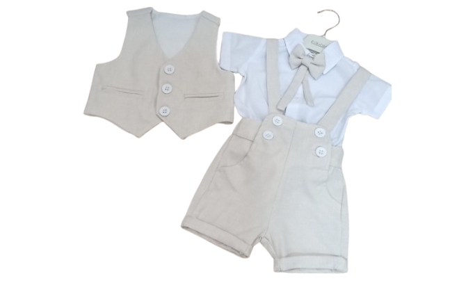  Costum Crem Botez Copii