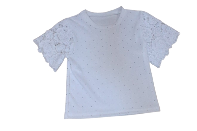  Tricou Alb Pentru Fetite