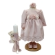 Rochie Roz-Pudra Botez Cu Lumanare