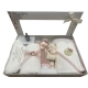 Set Trusou Botez Cu Lumanare Urs Roz