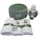 Set Trusou Botez Verde Cu Lumanare