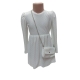 Rochie Alba Catifea