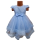 Rochie Bleu Cu Trena